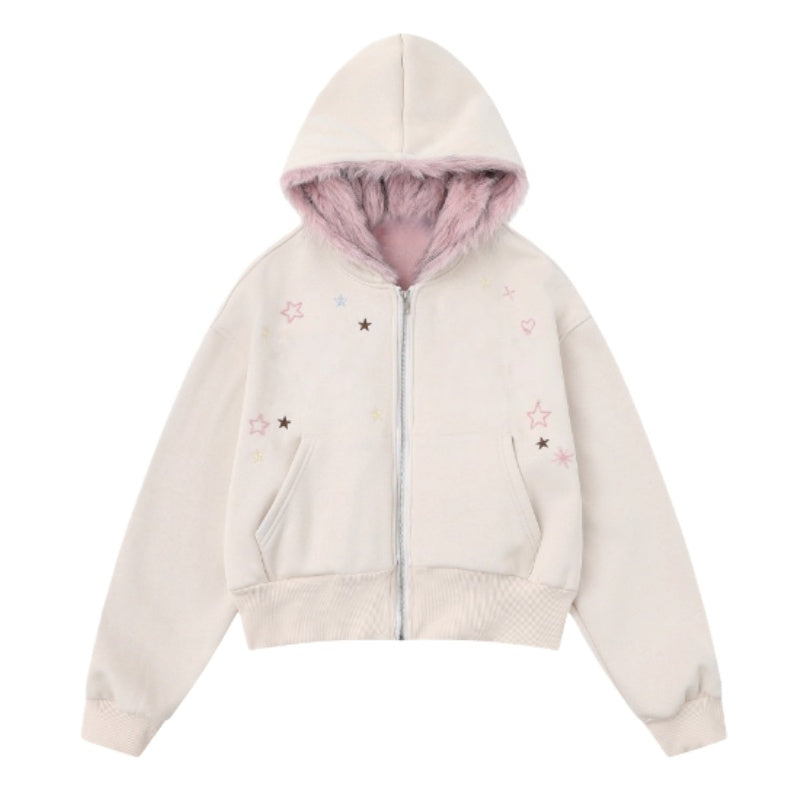 Thick Cropped Chic Hoodie