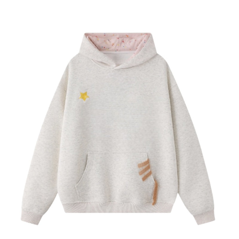 Lace-Up Design Versatile Hoodie