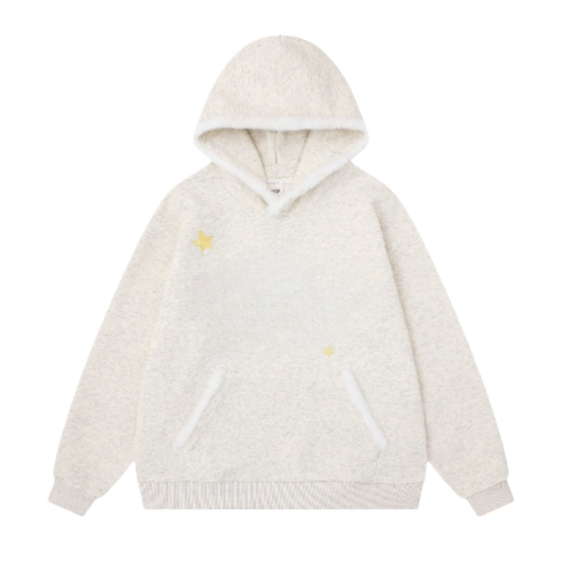 Fur-Collar Versatile Hoodie